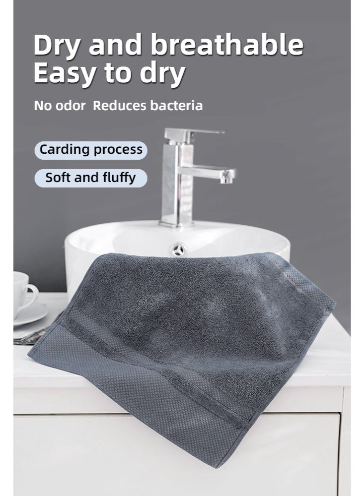 WOLFATION FOR YOU Soft Linen Premium 3 Piece Towel Set, Bath Towel & Hand Towel & Wash towel, 400 GSM 100% Cotton Towels for Bathroom, grey Towel Set - Image 2